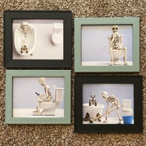 Cute Skeleton Bathroom Decor!